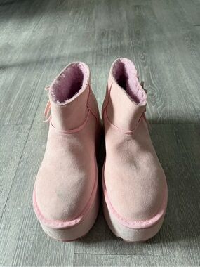 Sugar Thrillz Pink Plush-Lined Ankle Booties